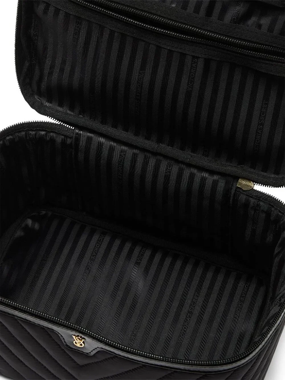 Victoria's Secret BLACK Express Train Case & 3 PC Makeup Case NWT